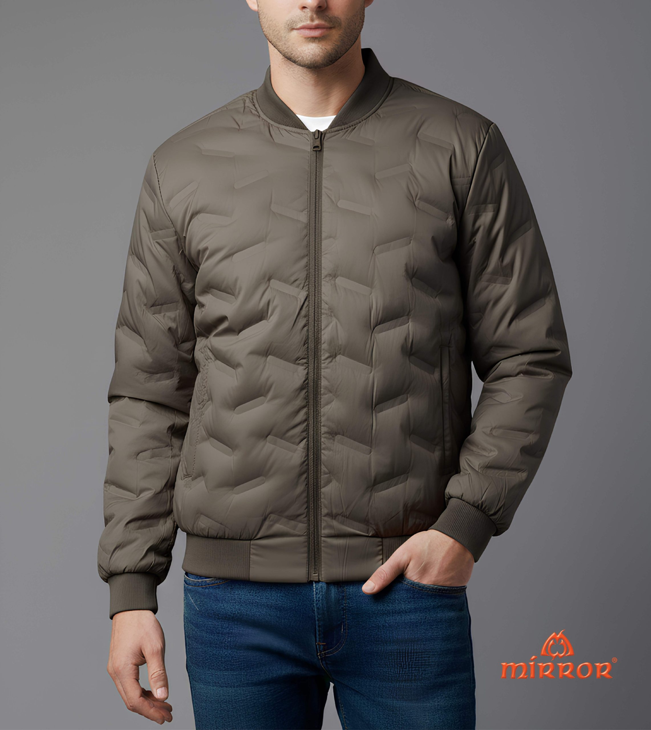 Quilted Bomber Jacket For Men